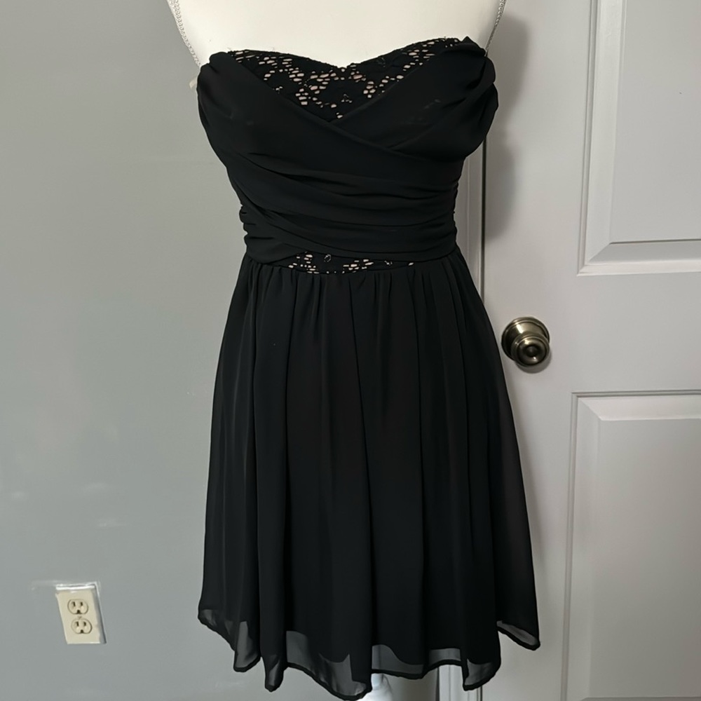 Strapless black dress - Small